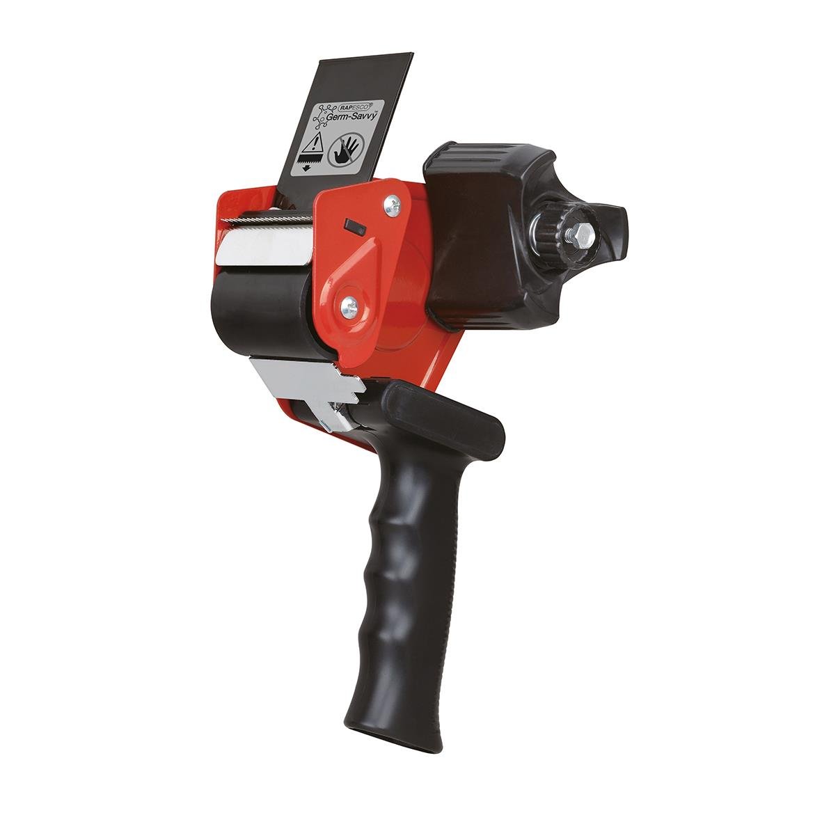 Tejphållare Rapesco med broms, maxbredd 50mm, svart och röd, handhållen skrivartillbehör