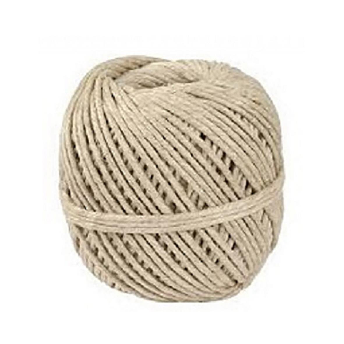 Bindgarn Hampa 3/1, 3mm x 80m, 500g, naturligt hampa- eller hampgarn