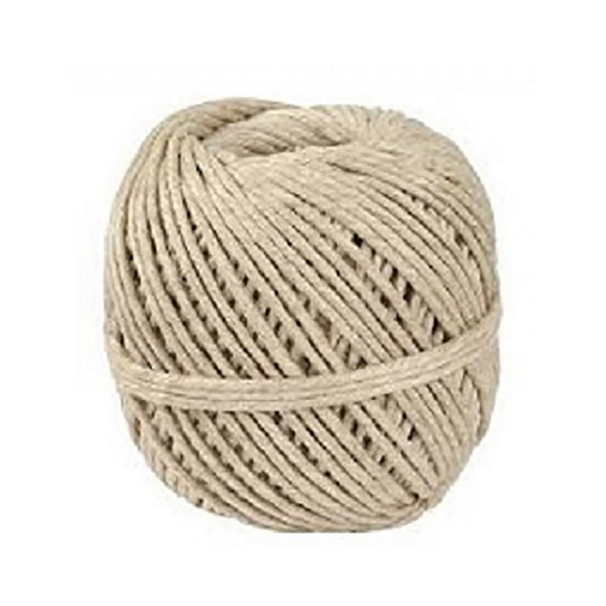 Bindgarn Hampa 2/1 2mm x 120m 500g, naturligt hampa- eller hampliknande garn för handarbete eller trädgårdsbruk