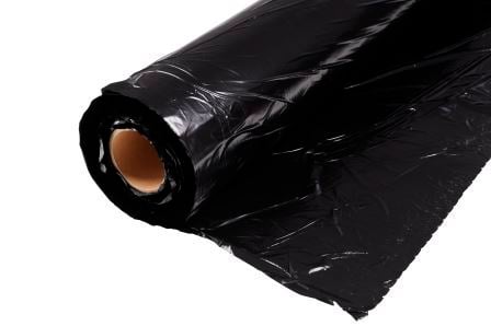 Svart LD-polyeten topparksfolie i rulle, 0,05mm tjock, 1,3x1,7m
