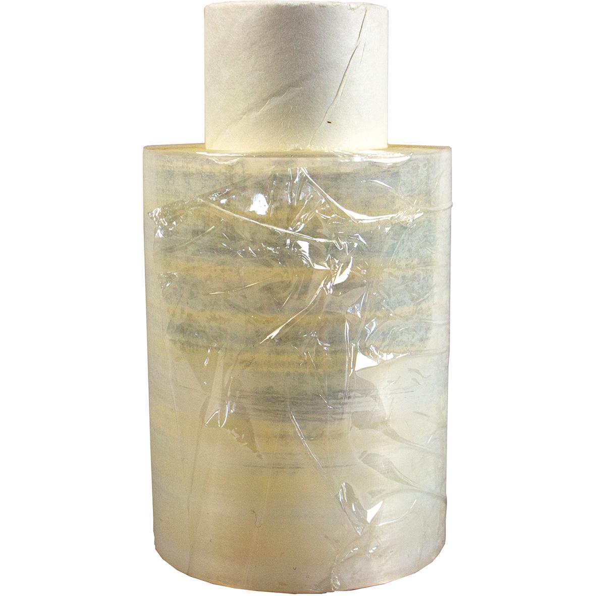 Transparent plastfilm på rulle, 100mm x 150m, förpackad i plast