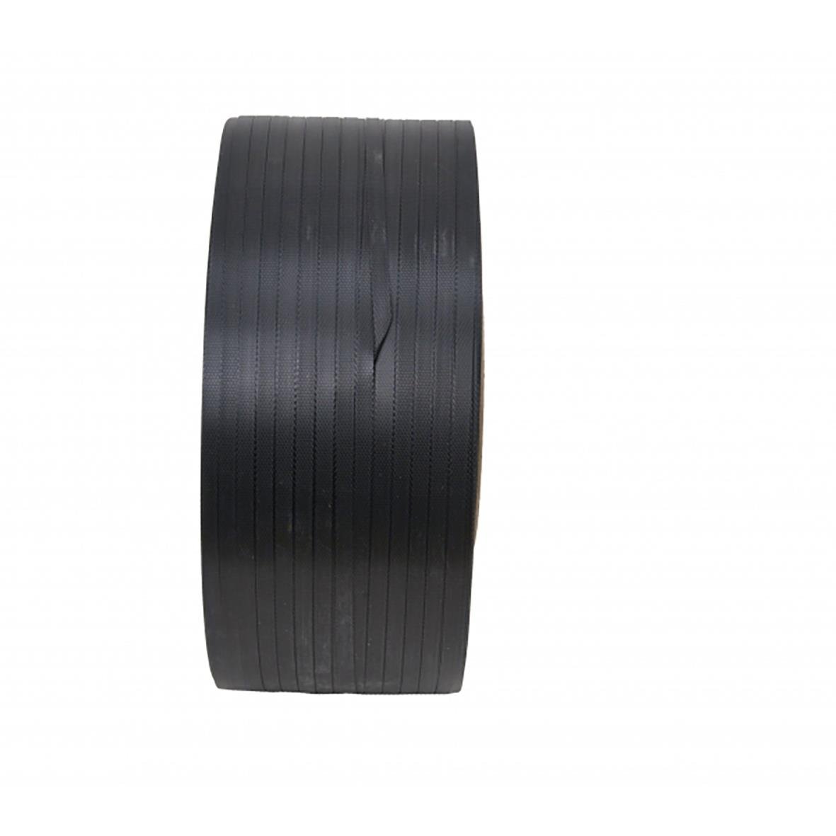 Svart maskinband PP hylsa 190mm, 12x0,55mm, 3000m