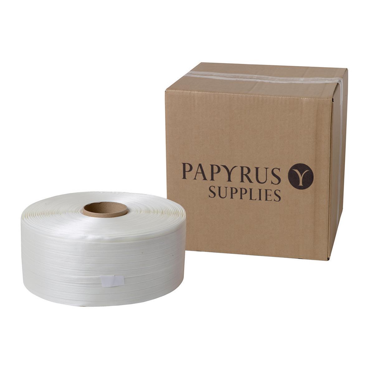 Vit packband VG-9 300kp på rulle bred 9mm i kartong