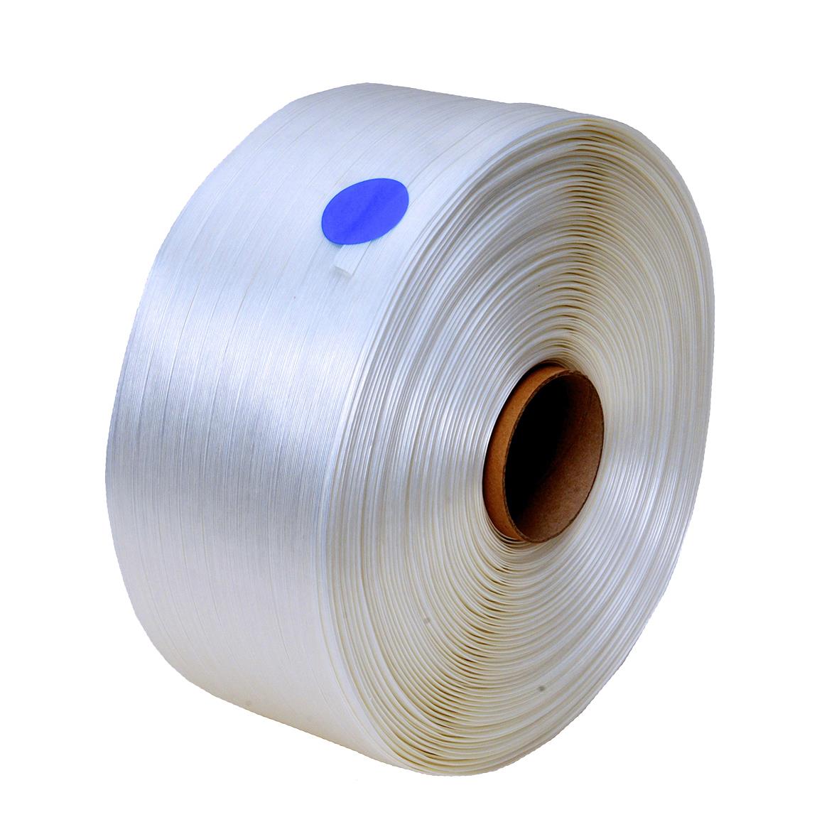 Vit packband VG-13 375kp, 13mm x 1100m, på rulle