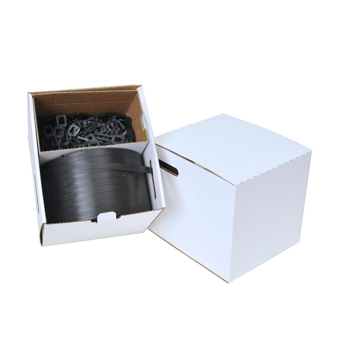 Packband PP Allt-i-ett 12 mm x 1000 m i öppen box med tillbehör