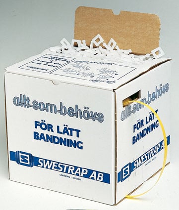 Packband PP Allt-i-ett 12 mm x 1000 m i öppen kartong med band och förpackningsmaterial