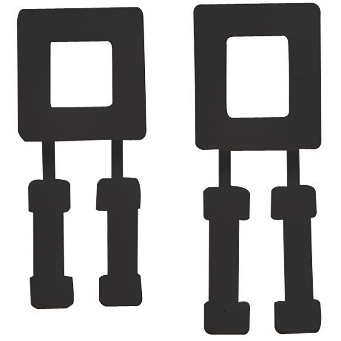 Två svarta plastspännen SP-13 13mm med justerbara band