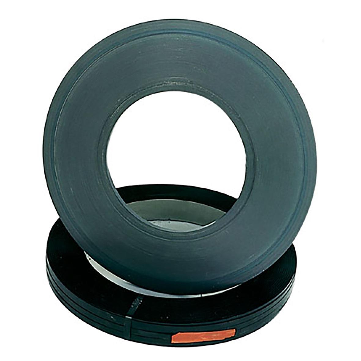 Svartlackat stålband 16 x 0,5mm, 50kg/rulle, bredspolad