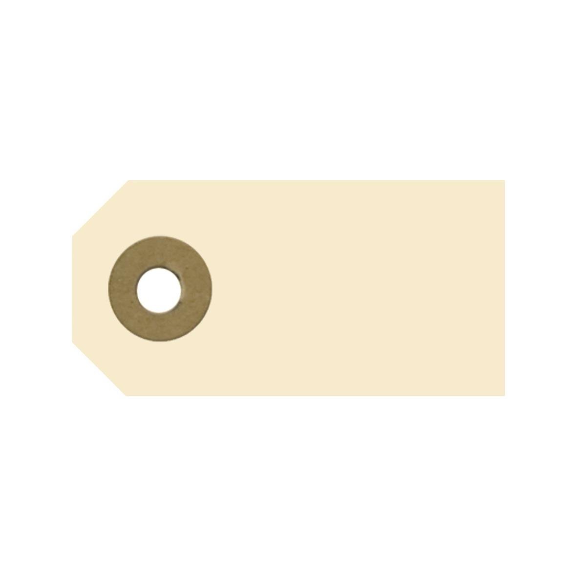 Otryckt adresslapp i manilla 30x60mm med hål för fäste