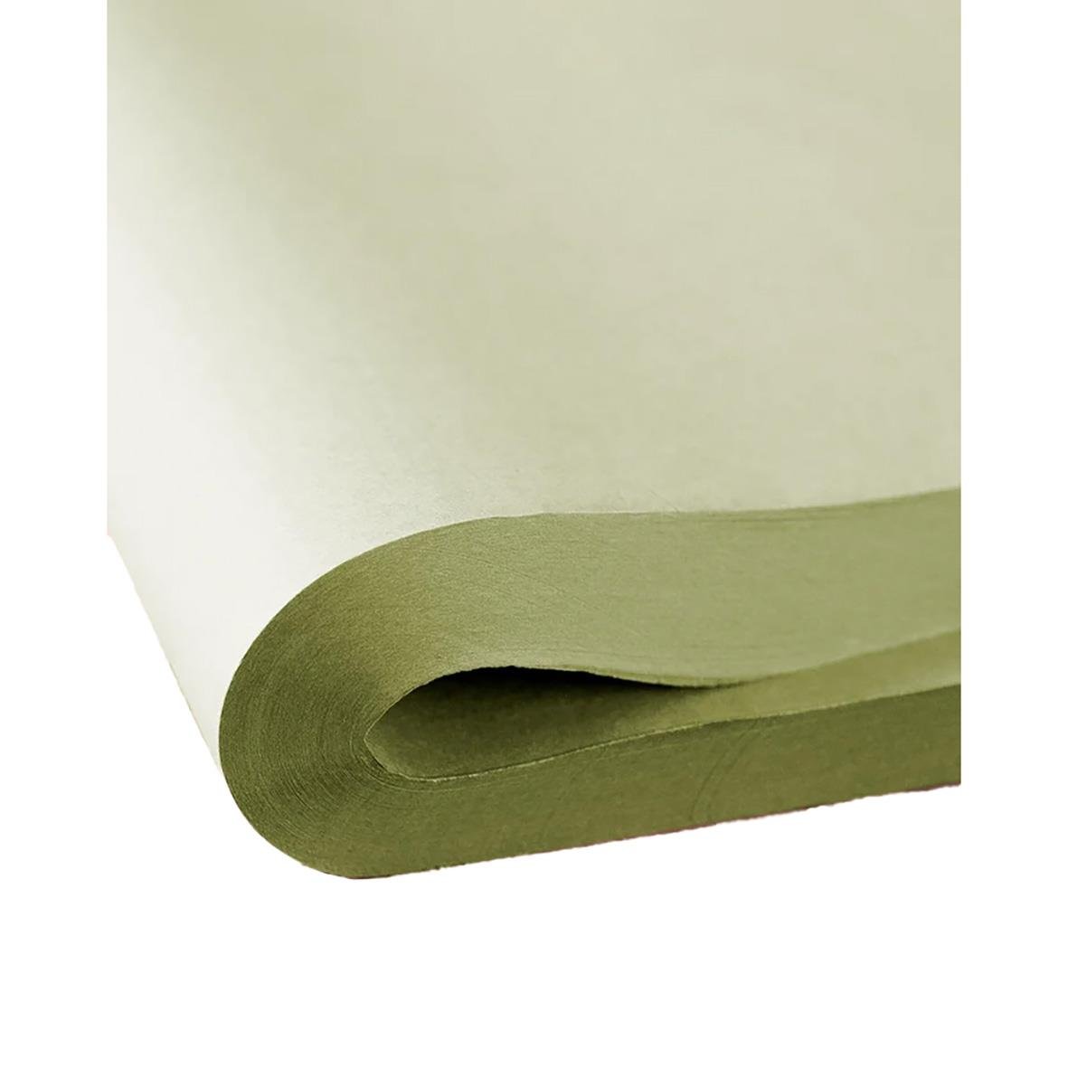 Mörkoliv silkespapper i bunt med 470 ark, storlek 50x70cm, vikt 17g, totalt 3kg