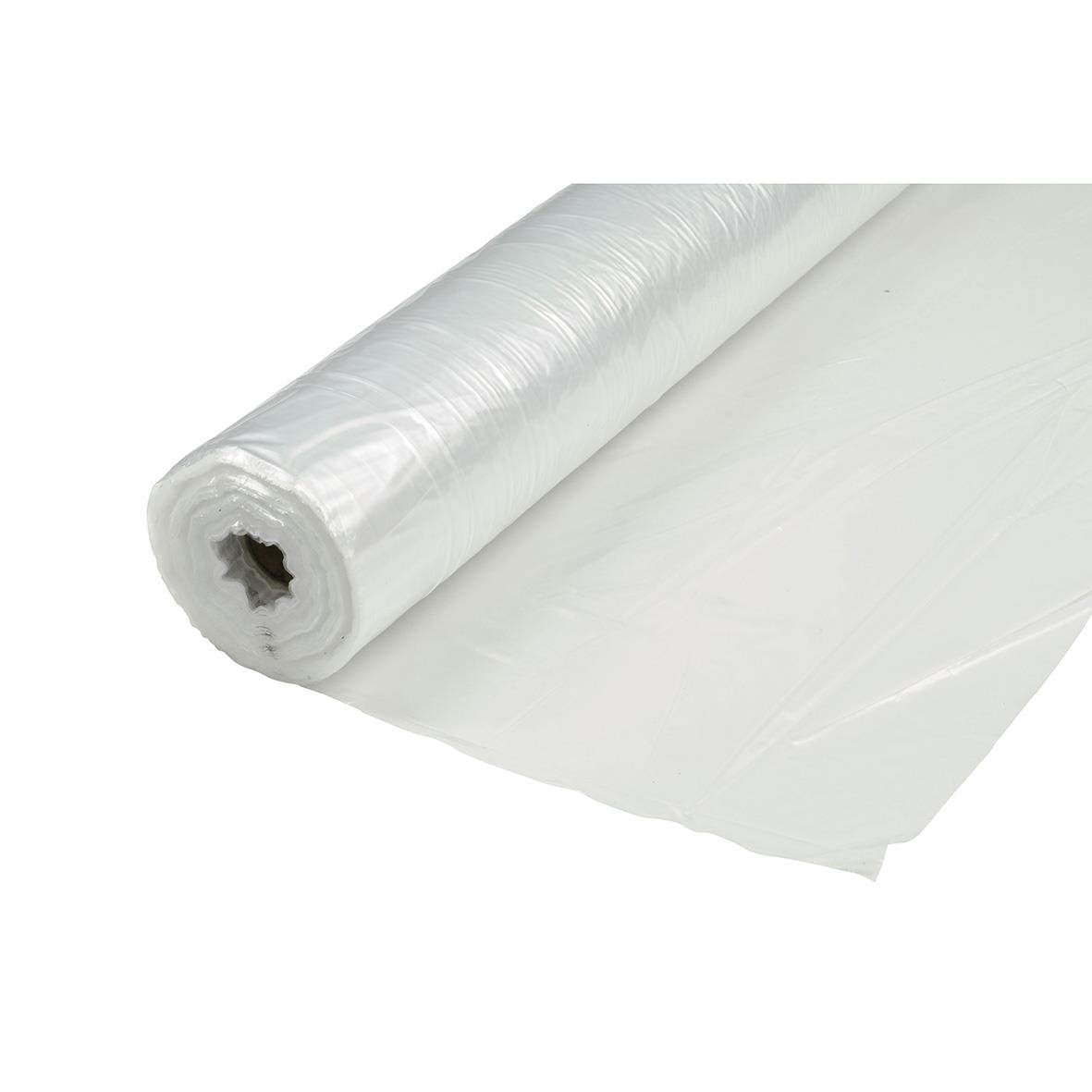 Täckfolie av LDPE, dubbelvikt, transparent, 2,0 x 50 m, 0,15 mm tjock