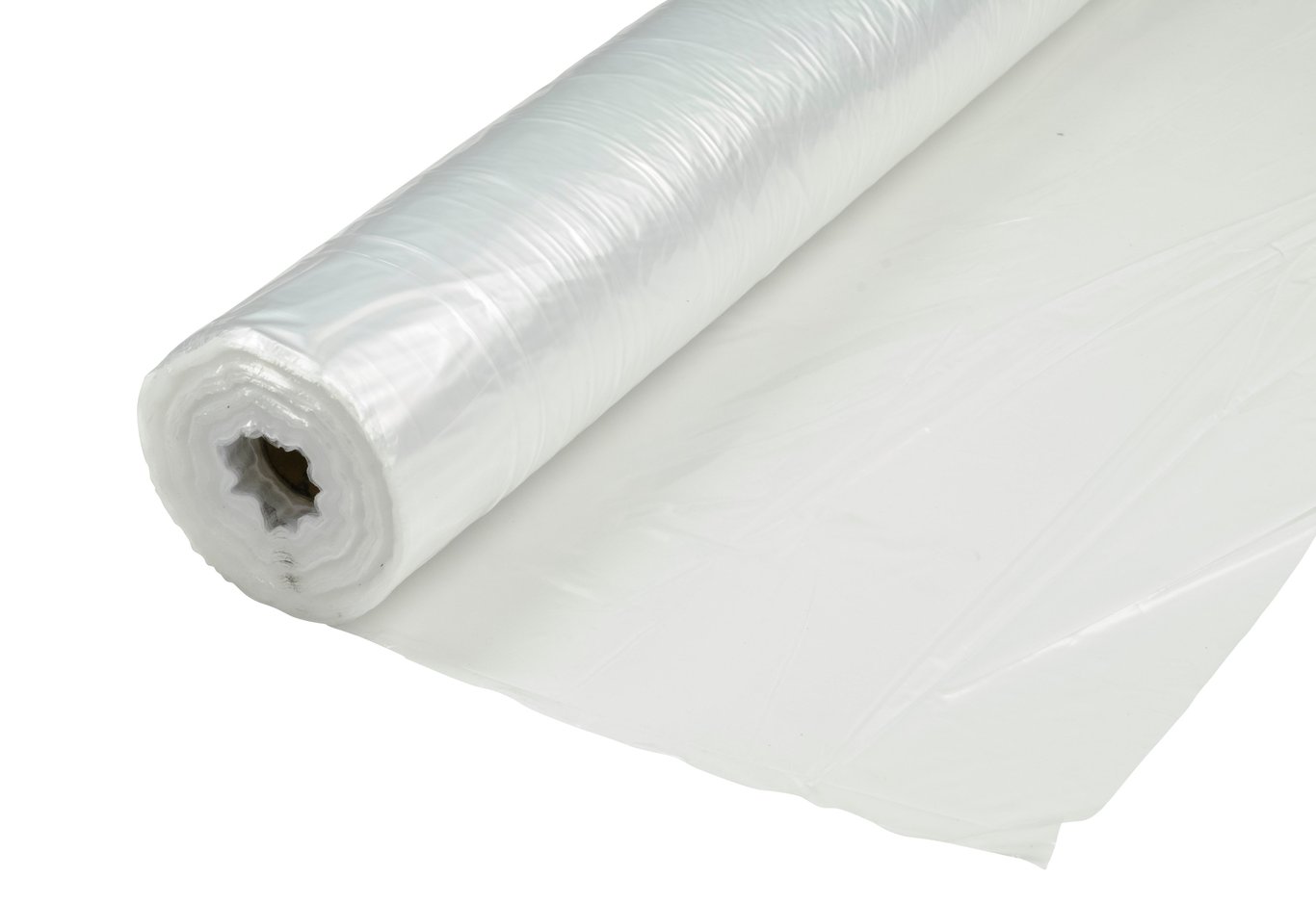 Täckfolie av LDPE 0,07 mm tjock, transparent, 1,3 x 100 m, utvikt