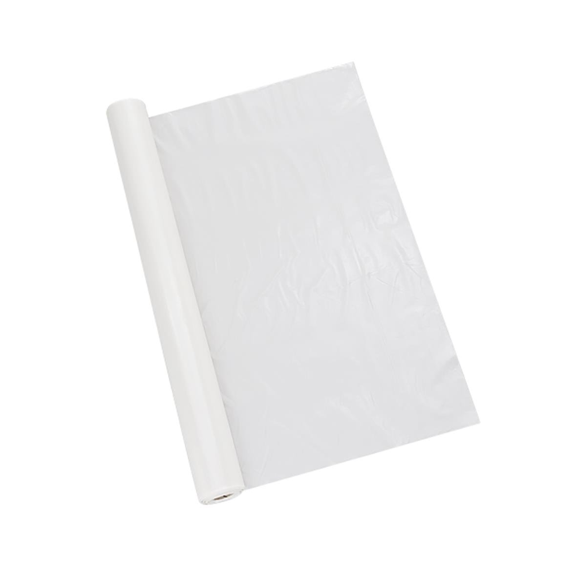 Transparent täckfolie 2.0 m x 100 m x 0.035 mm, rullad för skydd och täckning