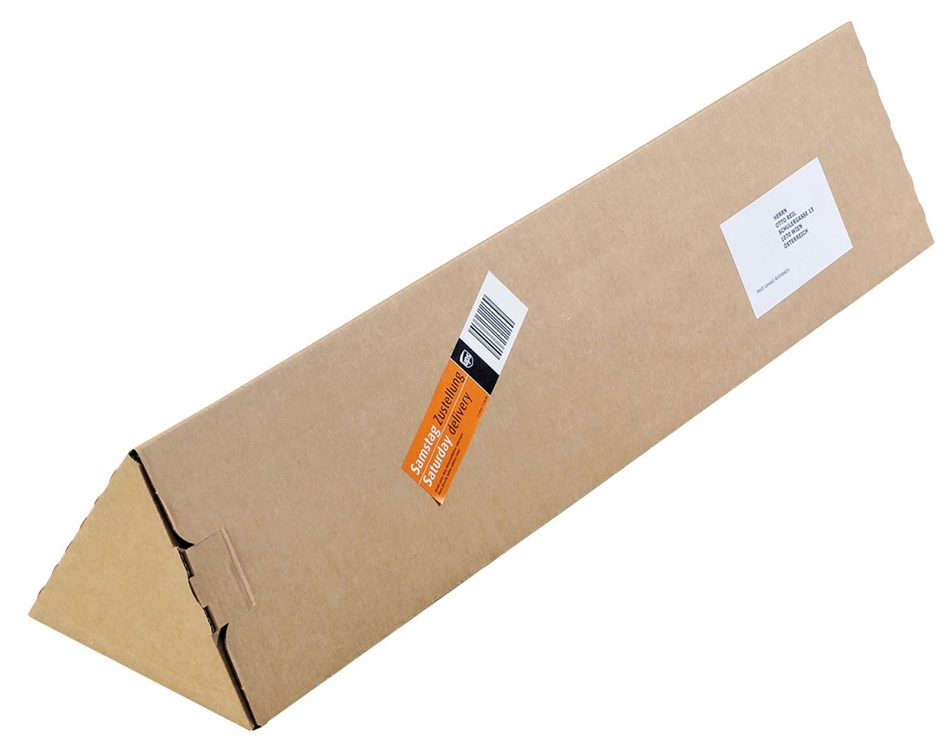 Brun trekantstub med måtten 310x60mm i förpackning