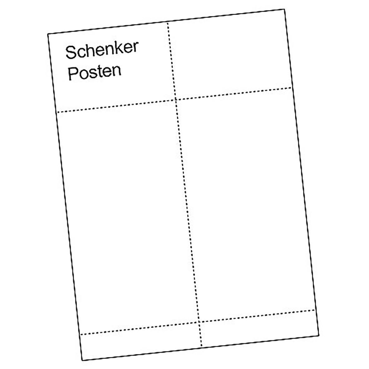Transportetikett för Laser Posten/Schenker, två per A4-ark, storlek 104x268mm