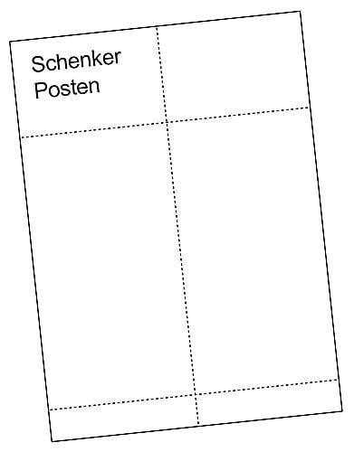 Transportetikett för Laser Posten/Schenker, två per A4-ark, storlek 104x268mm