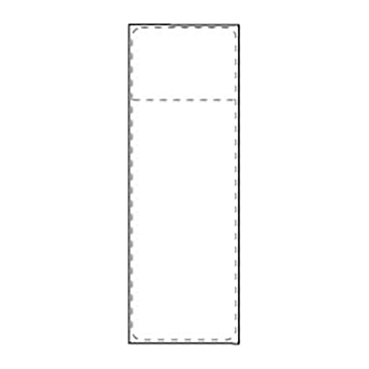 Transportetikett Termo Falsad 105x251mm, utstansad etikett för frakt