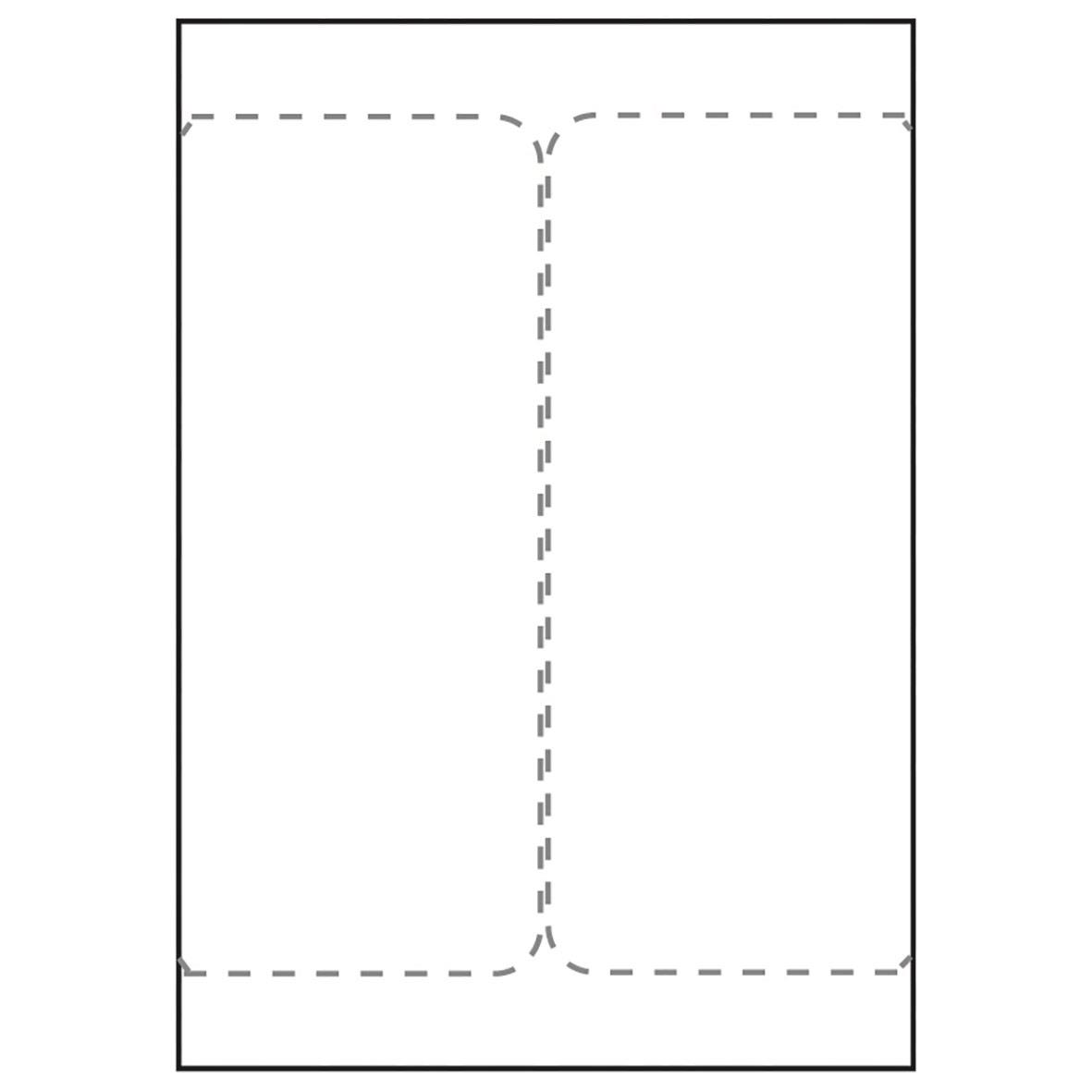 Transportetikett för laserutskrift för DHL/DSV, A4, 105x220mm, två ark