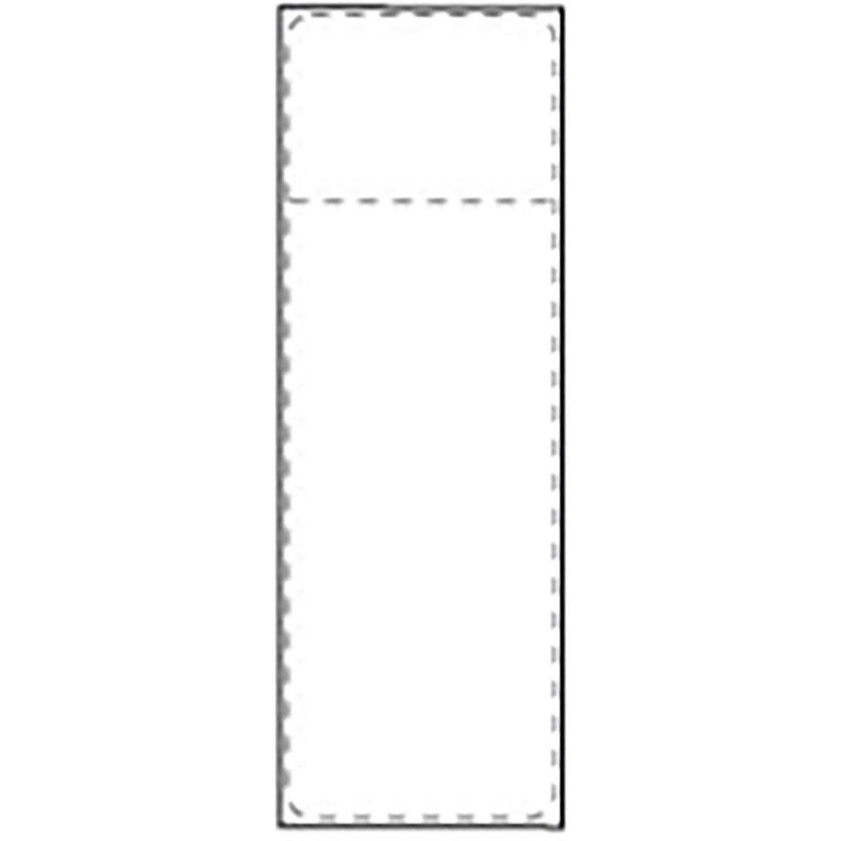Transportetikett Termo Kärna 76mm 107x251mm, lång och smal etikett för transport