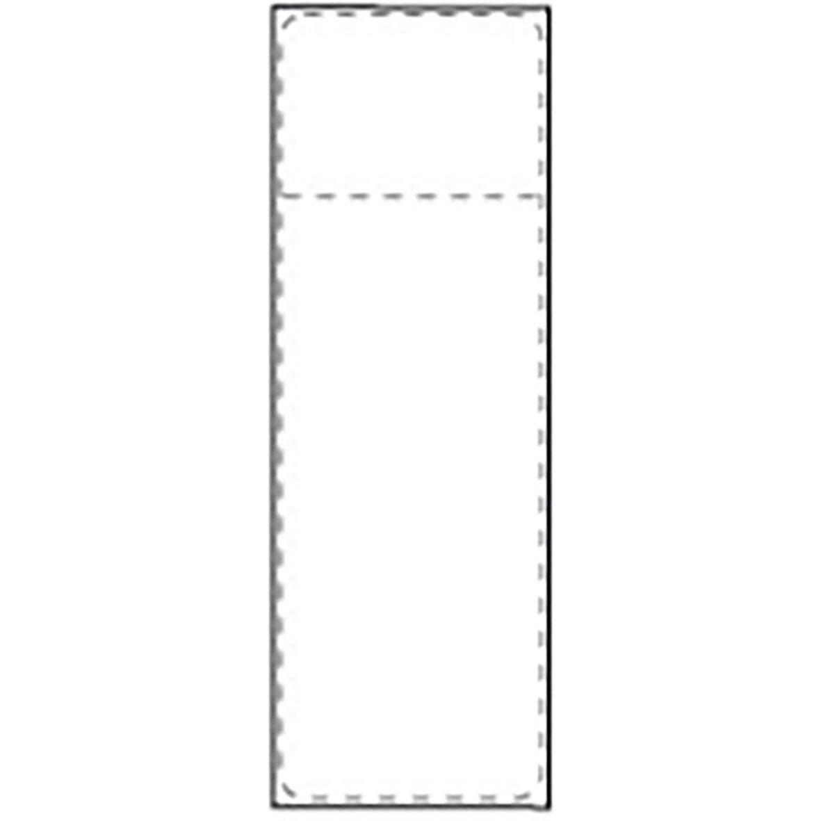 Transportetikett Termo Kärna 76mm 107x251mm, lång och smal etikett för märkning