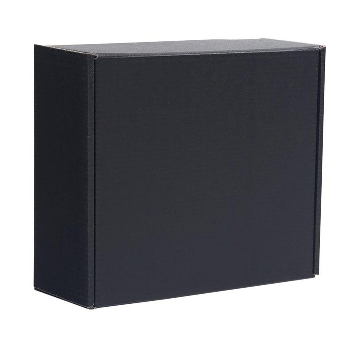 Svart presentkartong i wellpapp med måtten 360x270x100mm