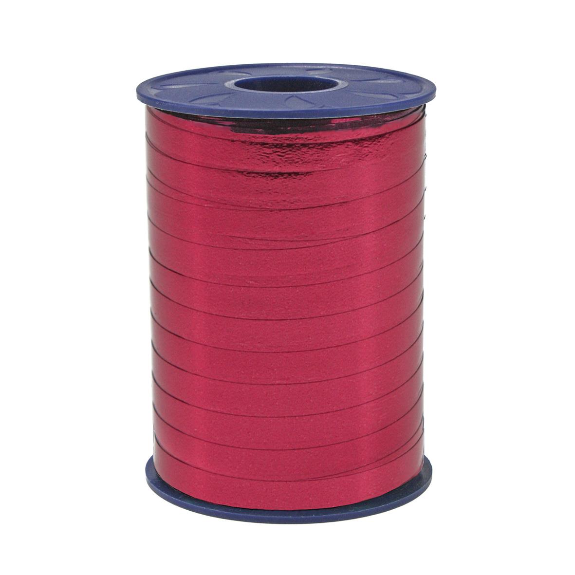 Presentband Metallic Merlot 10mm x 250m röd metallisk bandrulle