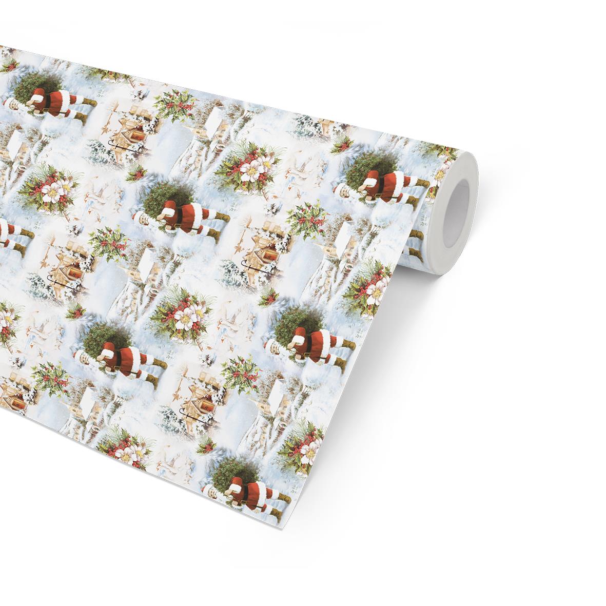 Julpapper White Christmas 38cm x 179m 5kg
