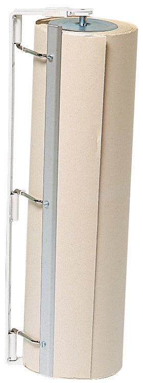 Kombimodell av pappersrullställning, 57 cm bred, med metallram och väggfästen
