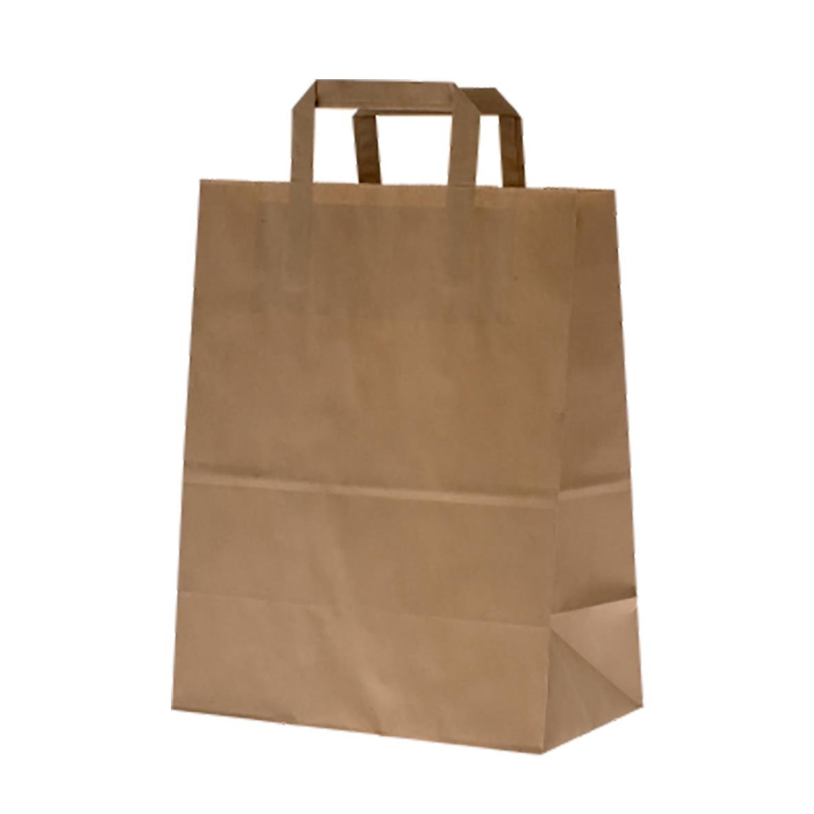 Brun papperskasse med platta handtag, 30L, mått 320x170x450mm