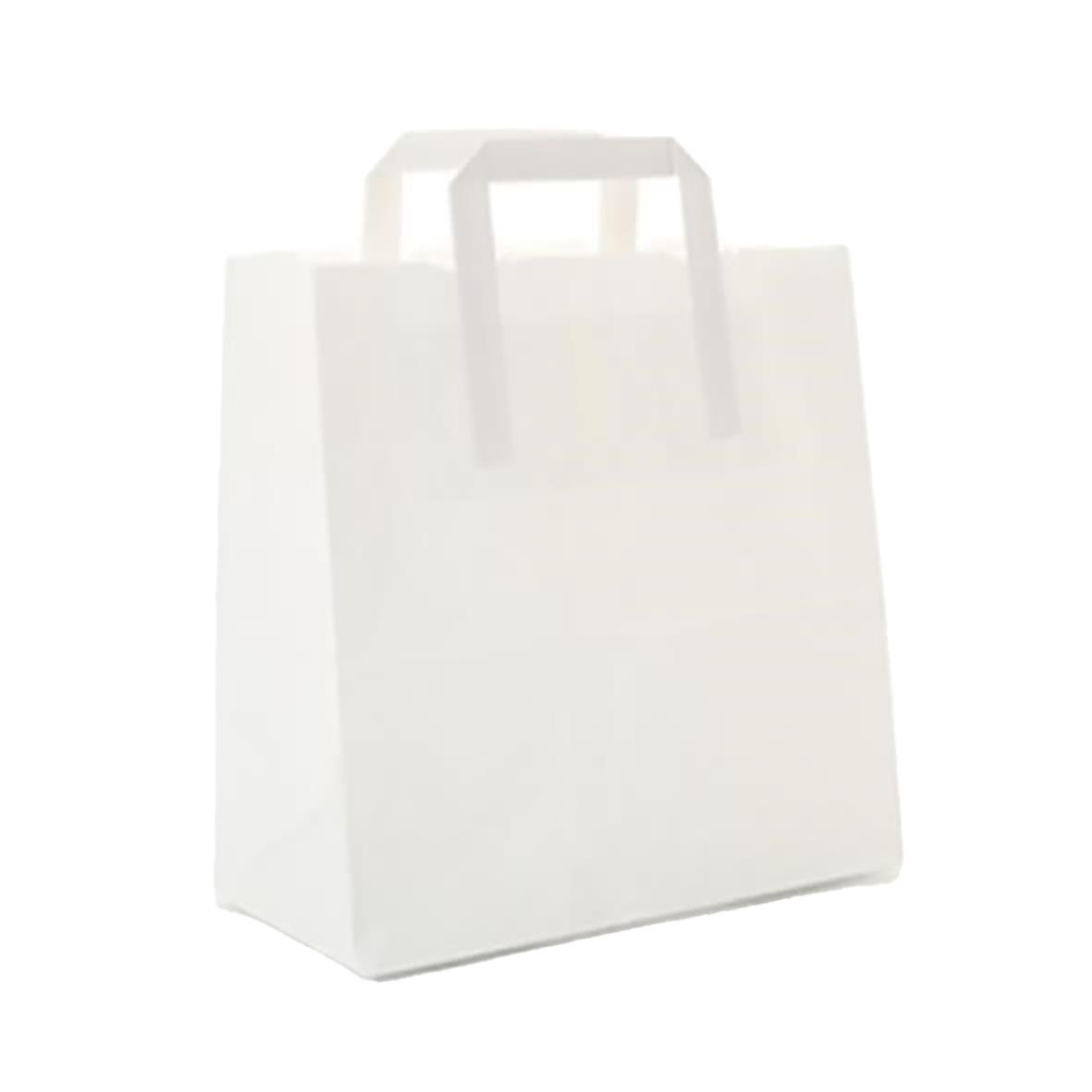 Vit papperskasse med platta handtag och 44L volym