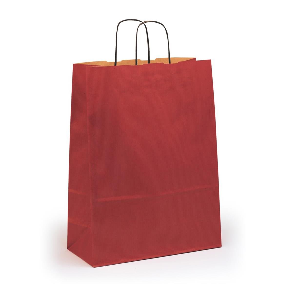 Röd papperskasse med handtag, storlek 320x140x420mm, 30L