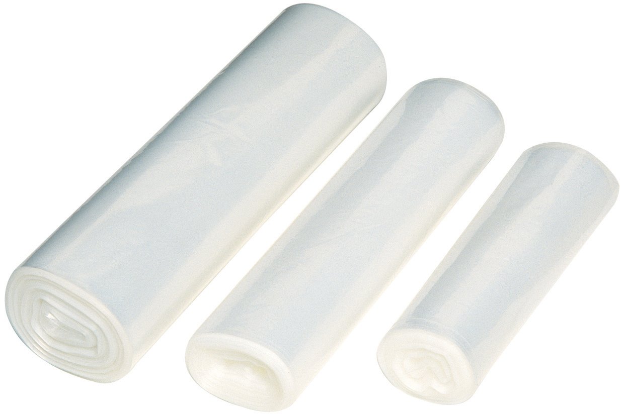 Tre transparenta fryspåsar i olika storlekar, 35 my tjocklek, 160x260mm