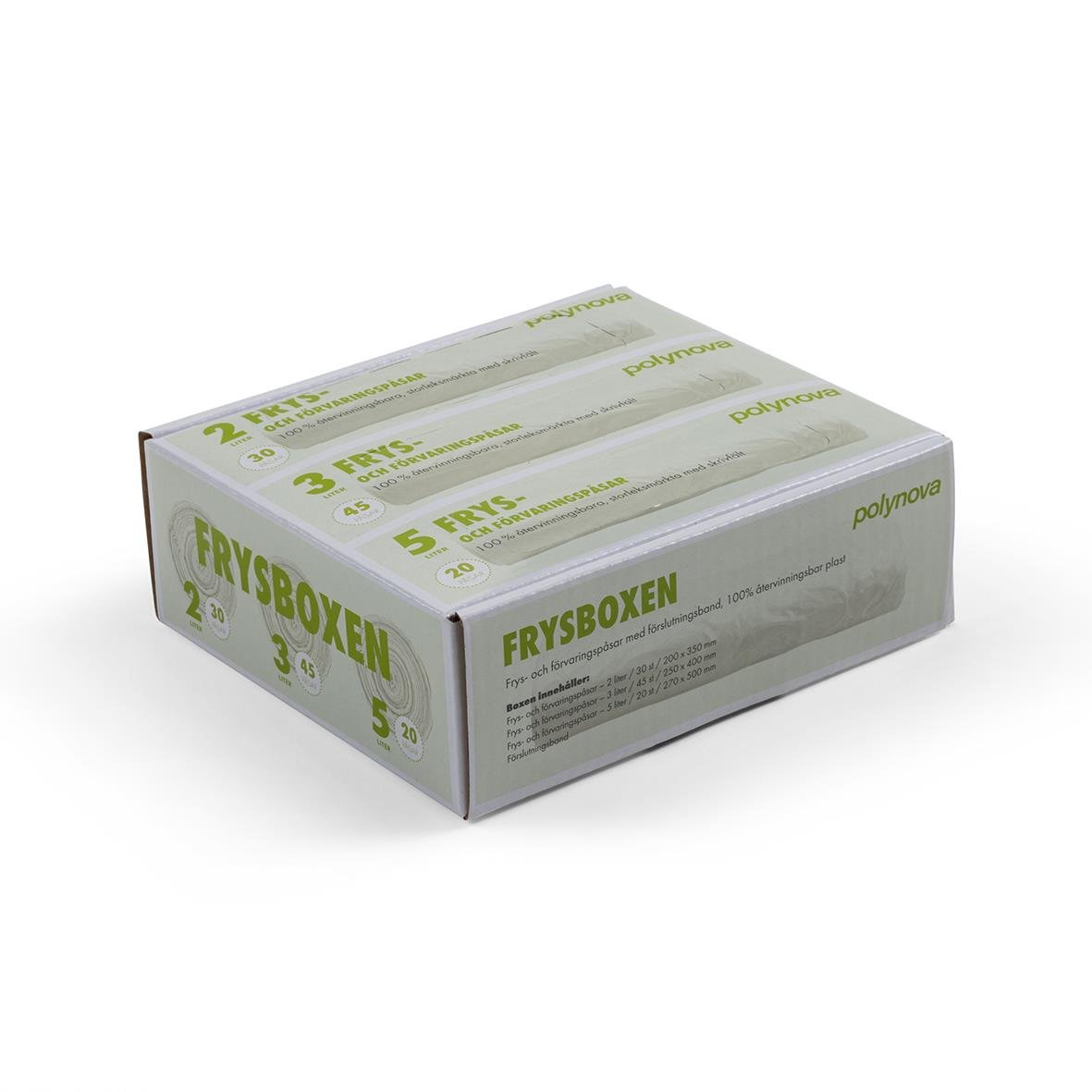 Fryspåse HD 30st 2L+ 45st 3L+20st 5L transparent i förpackning