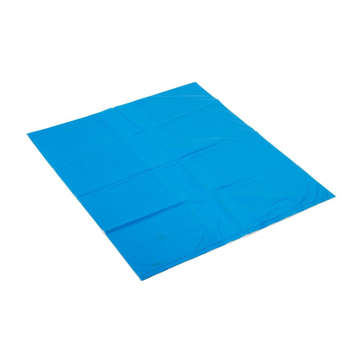 Blå insatspåse HD 15kg, 20my, mått 450x550mm, plastmaterial