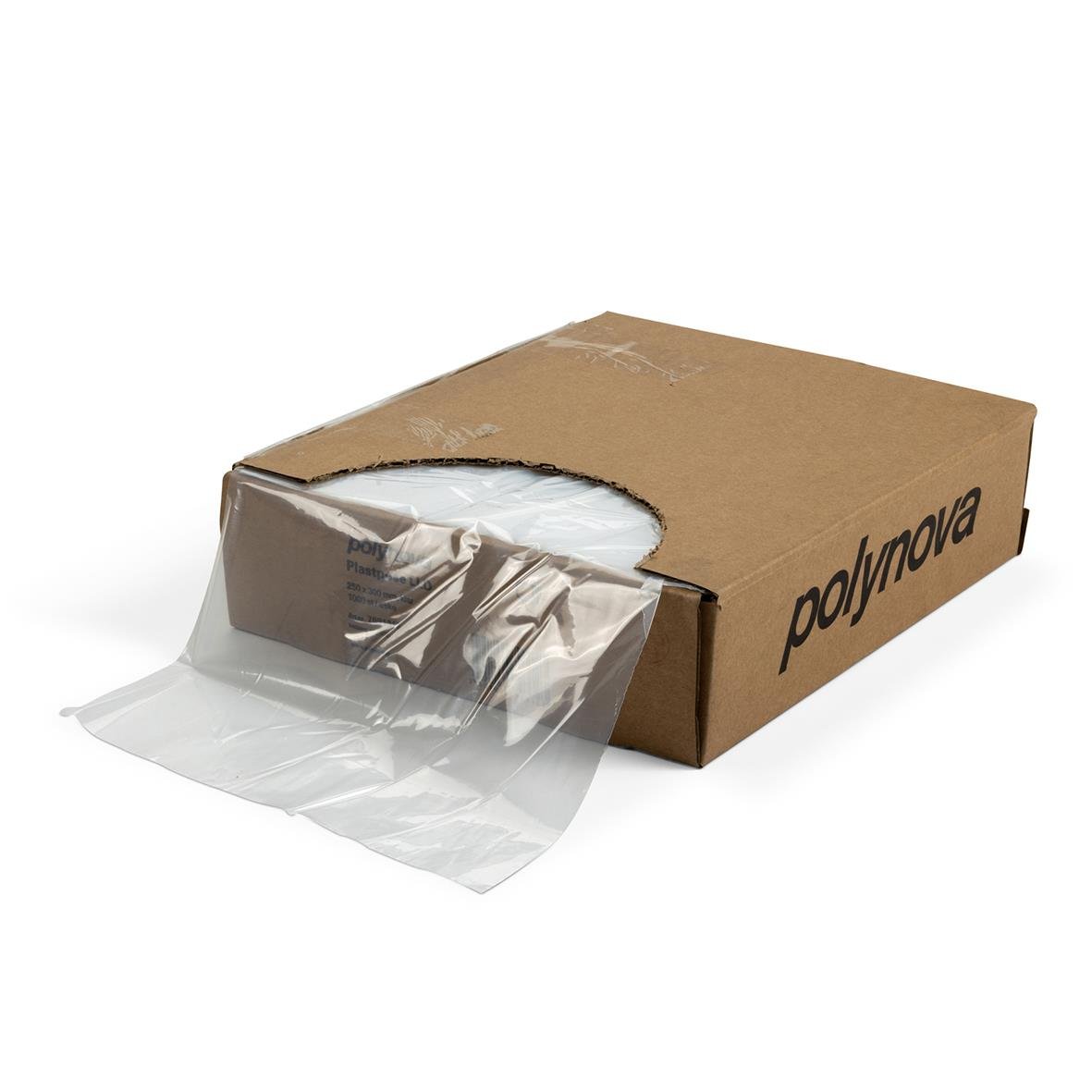 Transparent plastpåse LLD 40my 150x220mm i kartong