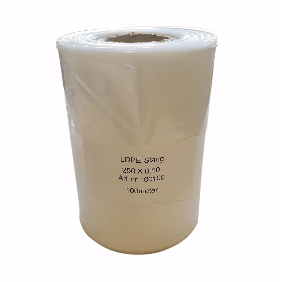 Transparent polyeten slang 250x0,10mm i rulle