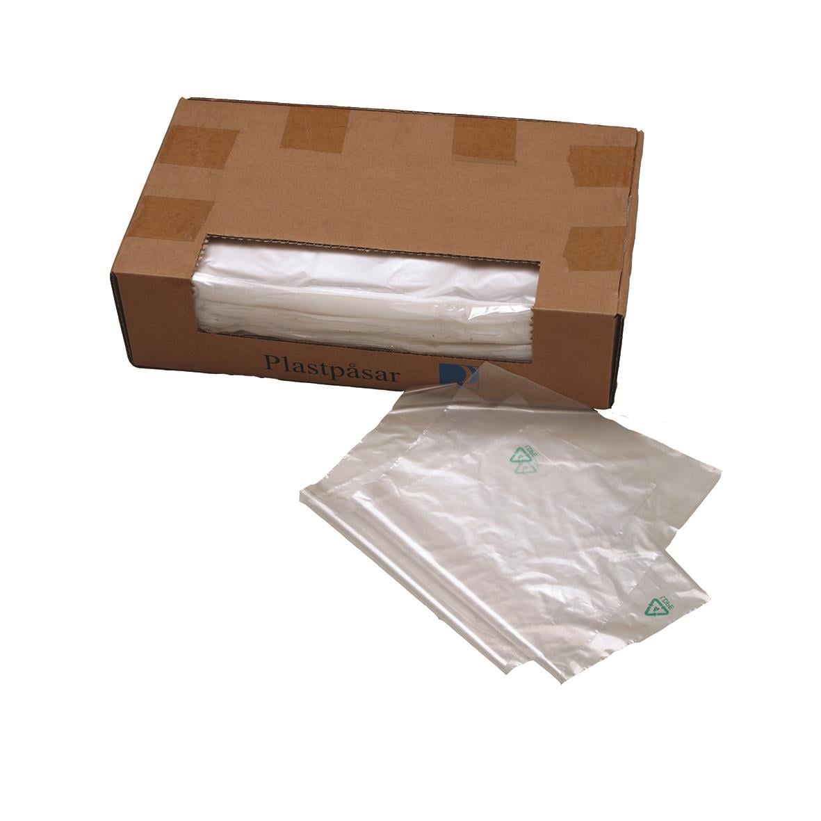 Transparanta polyetenpåsar LDPE 93x130mm i kartong