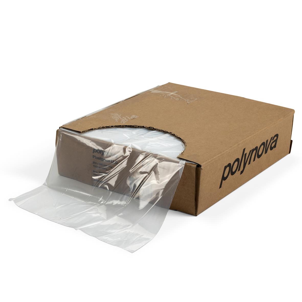 Transparent plastpåse LLD 75my i box, 130x220mm