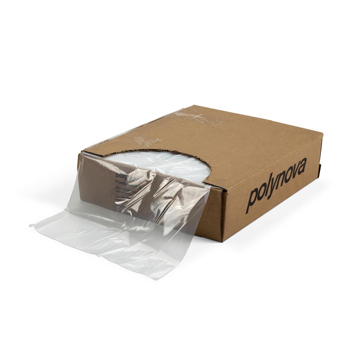 Transparent plastpåse i kartong, 160x260mm, förpackning med 22 my tjocklek