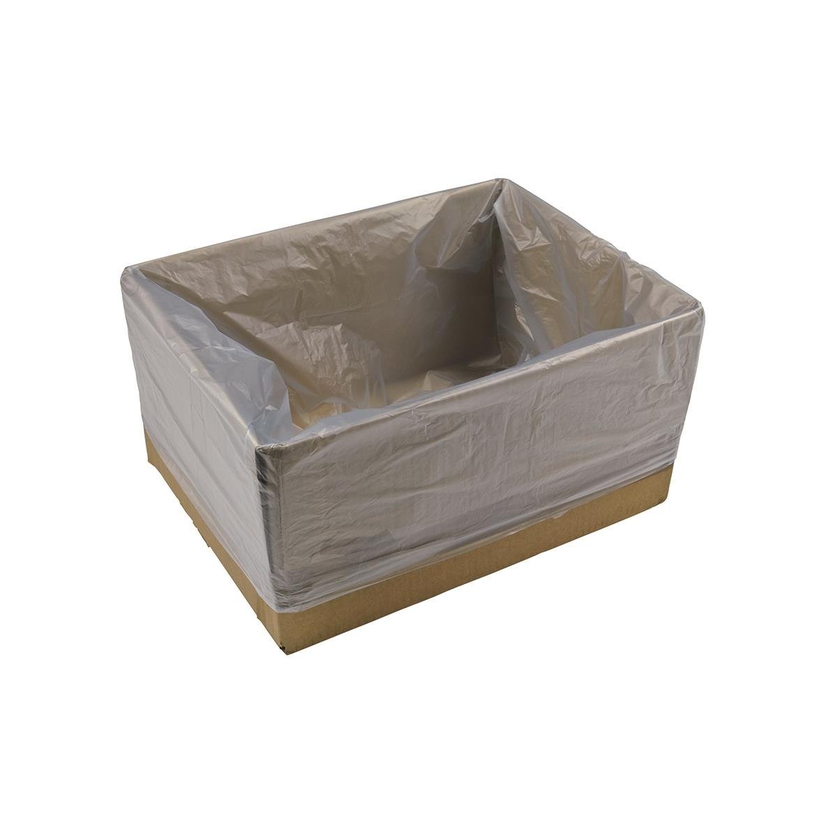 Blå insatspåse HD vinkelsv 30kg, 25my, 680x420x700mm i kartong