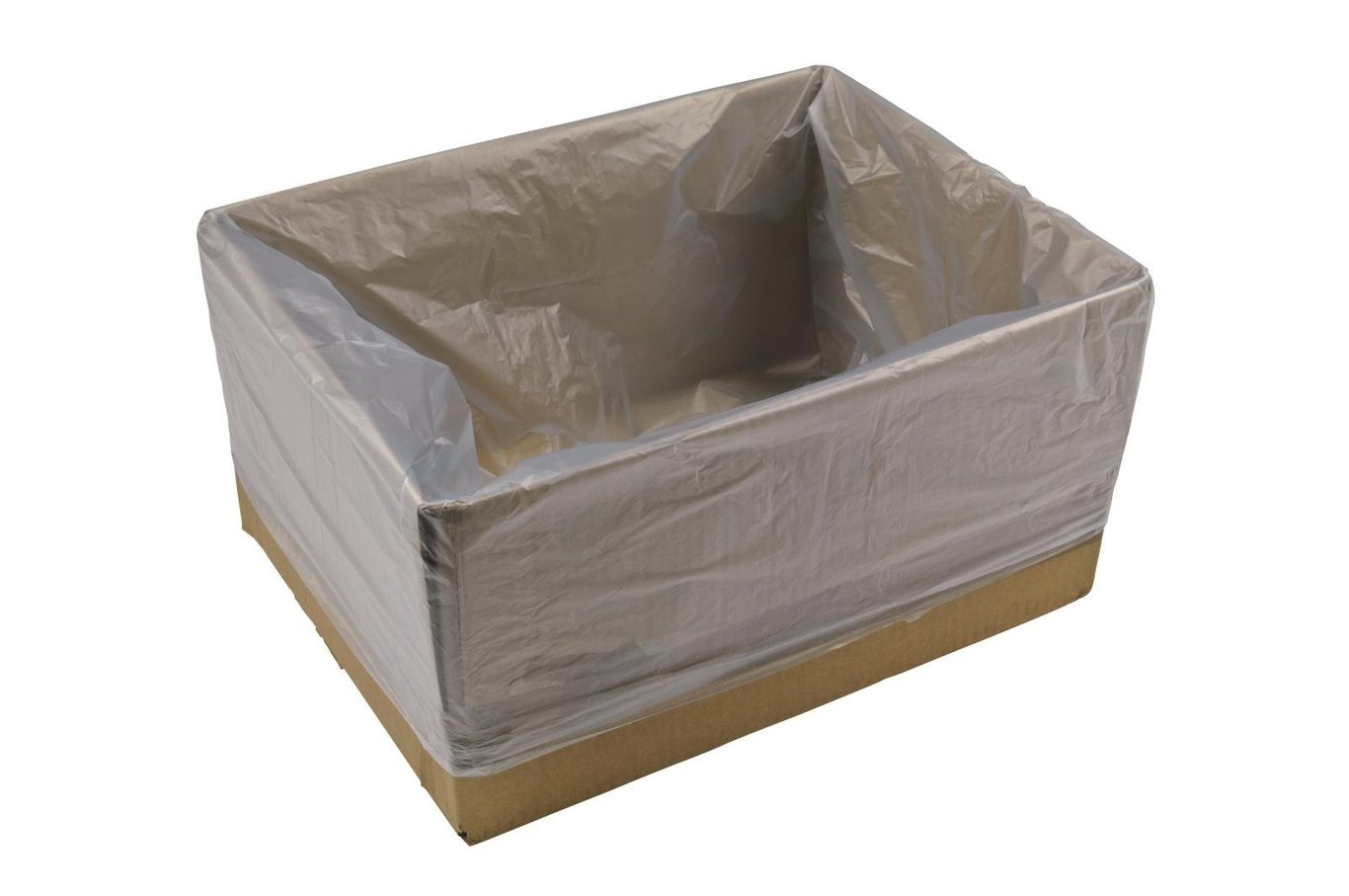 Blå insatspåse HD vinkelsv 30kg, 25my, 680x420x700mm i kartong