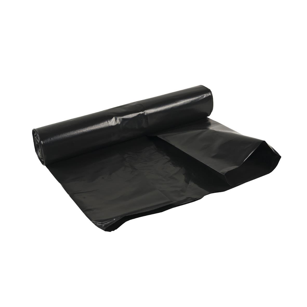 Svart latrinsäck LD 70L, 80 my, 670x900 mm, rullad