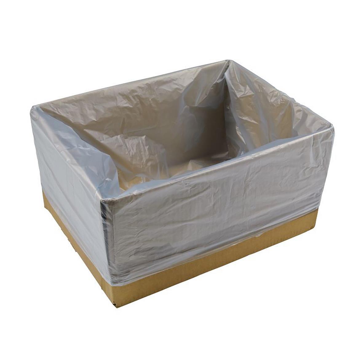 Blå insatspåse HD 10kg 20my i en öppen kartong