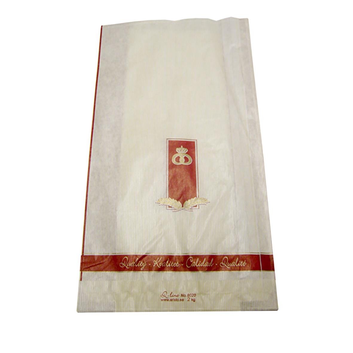 Papperspåse Plan 2kg Q-Line 190/70x350mm med röd och gul dekor