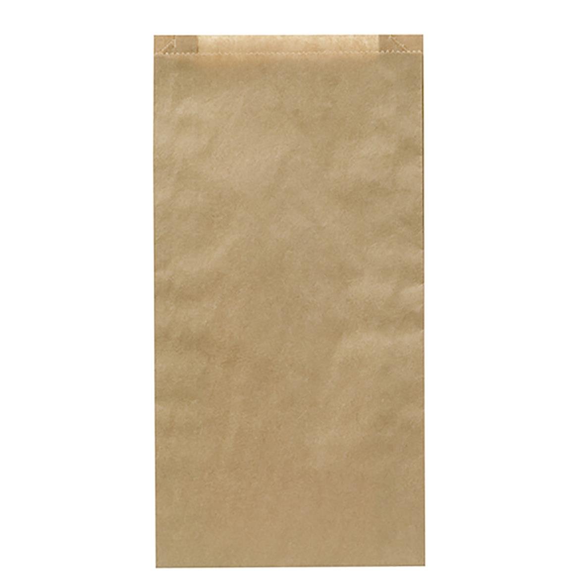 Brun papperspåse plan invik 1/2kg, 120x225mm, 40-pack
