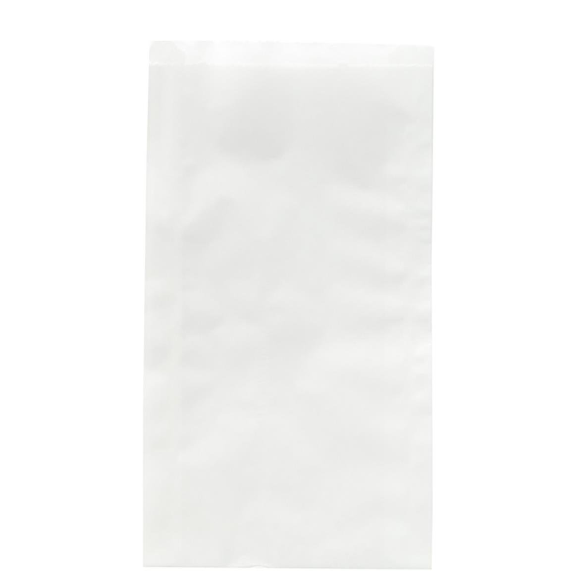 Vit papperspåse Plan Invik 1/2kg, 120/40x225mm