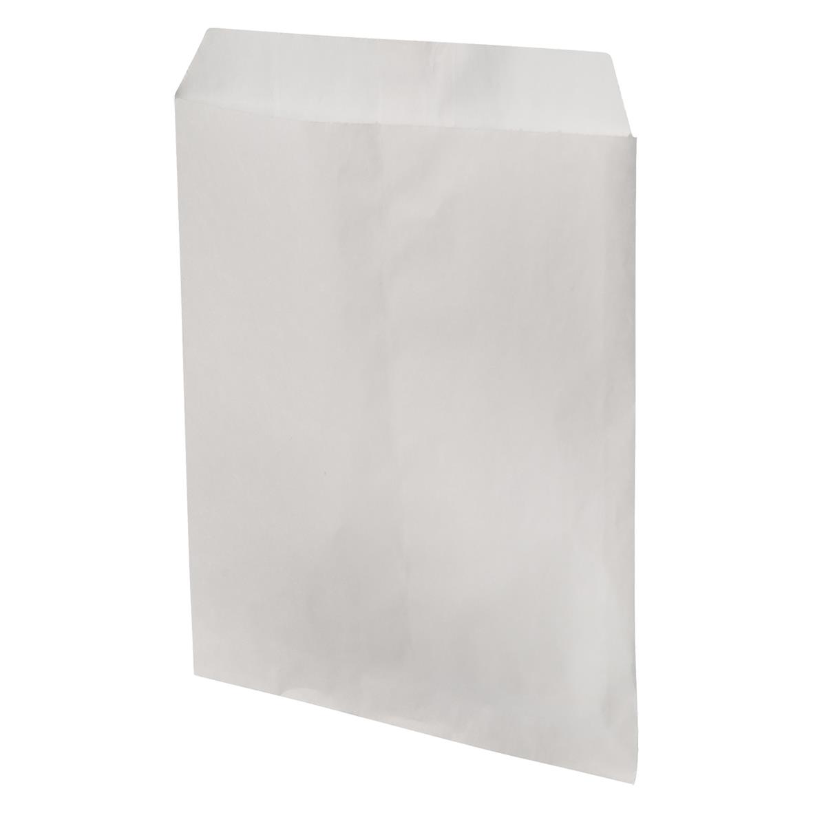 Vit papperspåse för 1/2 kg, mått 170x215mm, enkel plan design