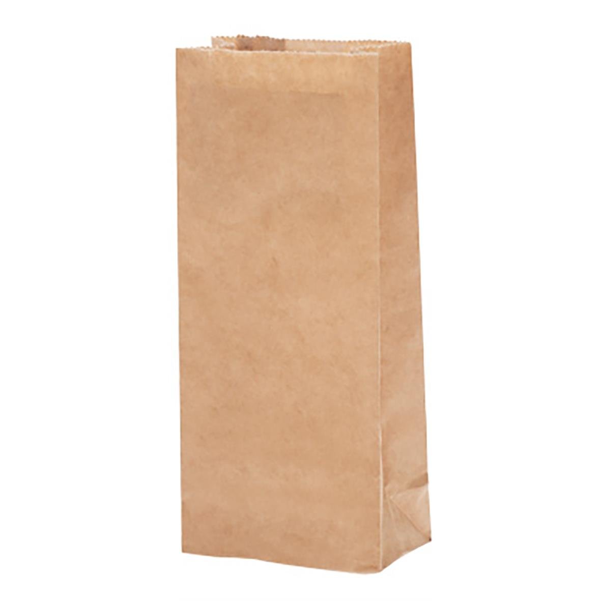 Kaffe- & Skorppåse Brun kraft + greaseproof med oblat förslutning 100x60x290mm 500gr 45560120