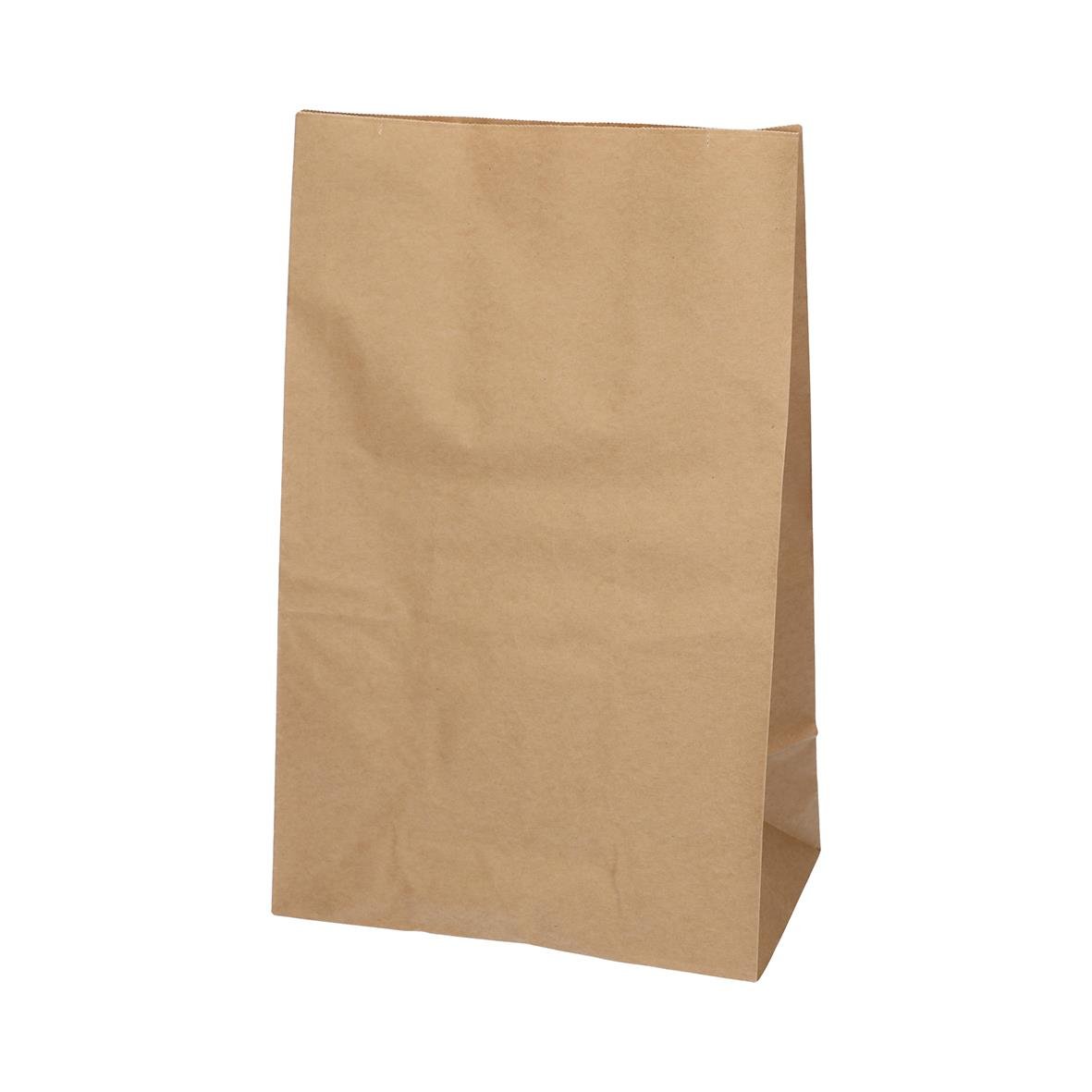 En brun papperspåse med måtten 202x120x350mm