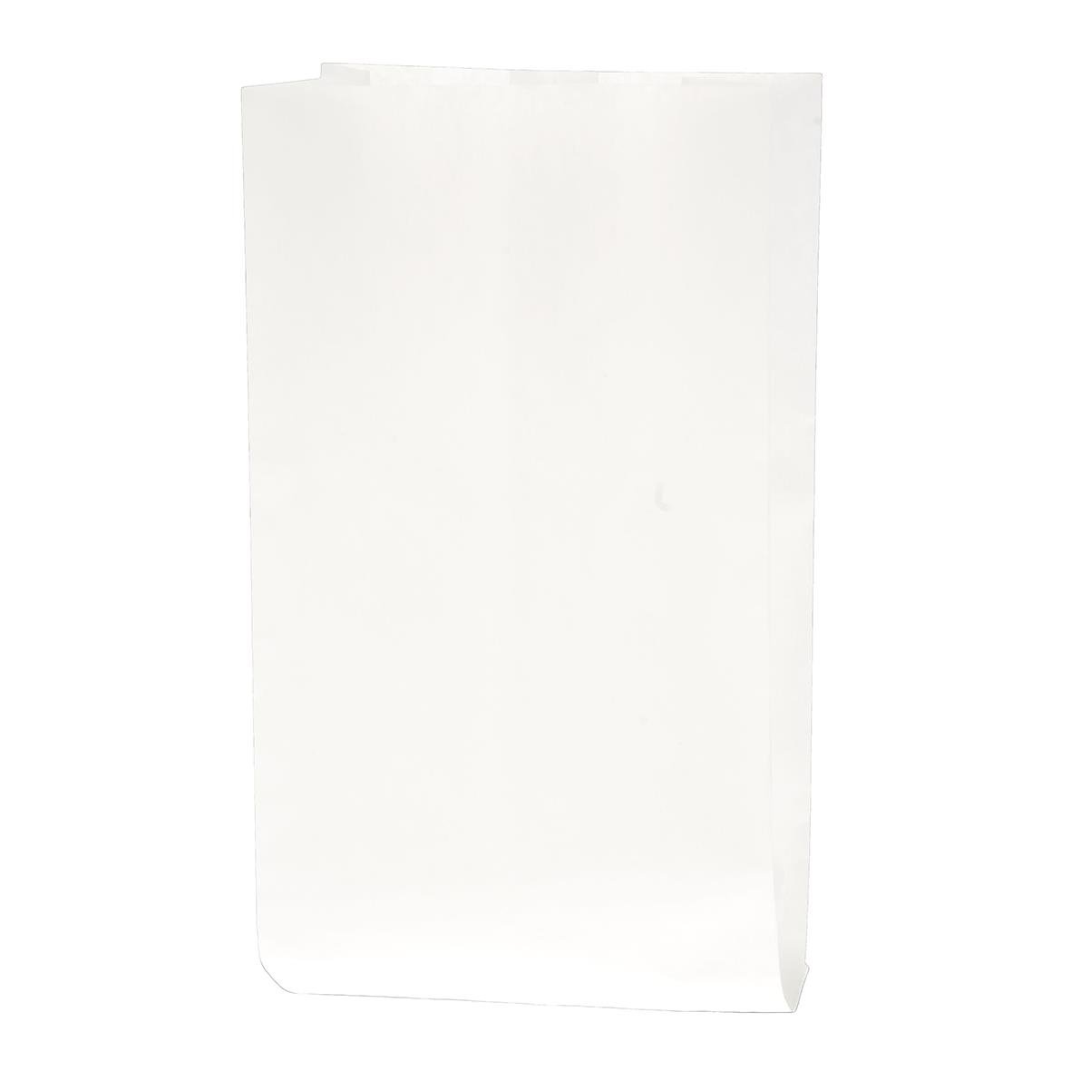 Vit åksjukepåse i kraft+PE material, mått 13x8x24cm, svetsbotten